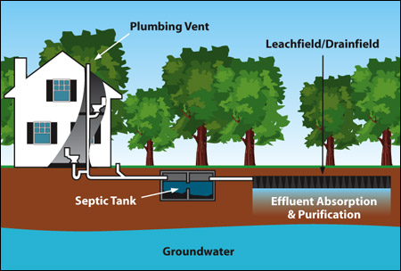 Septic tank smell treatment